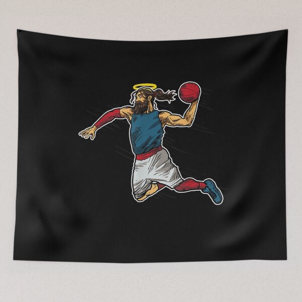 Item preview, Jesus Dunking Basketball Gift Basketball Player designed and sold by vivanbess.