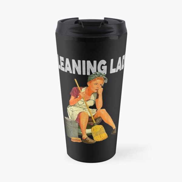 Womens 1950s Vintage Retro Cleaning Lady, Housekeepers Maid Service Travel Mug