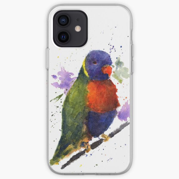 Watercolor Lorikeet at the Pet Store iPhone Soft Case