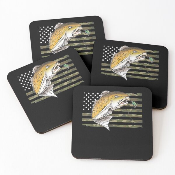 Item preview, Redfish Camo Us American Flag Fish Camouflage Hook Fis designed and sold by nancyholly.