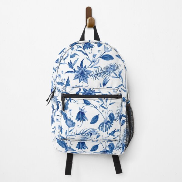 Item preview, Beautiful bright blue floral pattern designed and sold by Ila Mandlik.