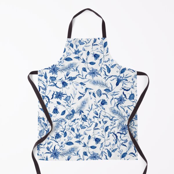 Item preview, Beautiful bright blue floral pattern designed and sold by Ila Mandlik.
