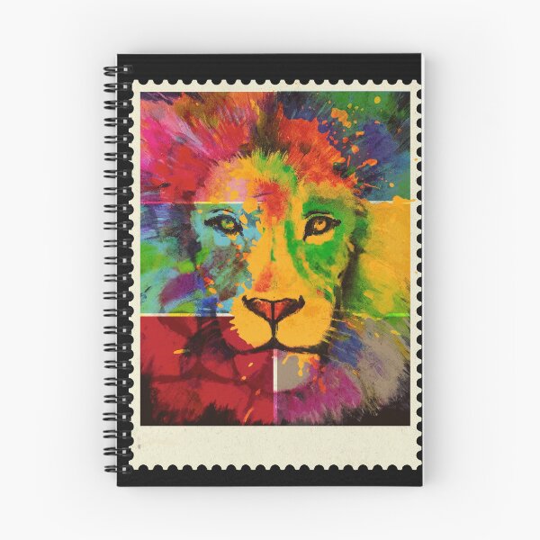 Artikelvorschau, Löwe Wildkatze Bunte Tierkönig Jungle Lovers Motivation entworfen und verkauft von CHAMSING INK.
