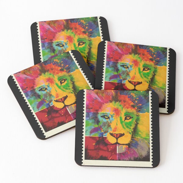 Item preview, Lion Wild Cat Colorful Animal King Jungle Lovers Motivation designed and sold by CHAMSING INK.