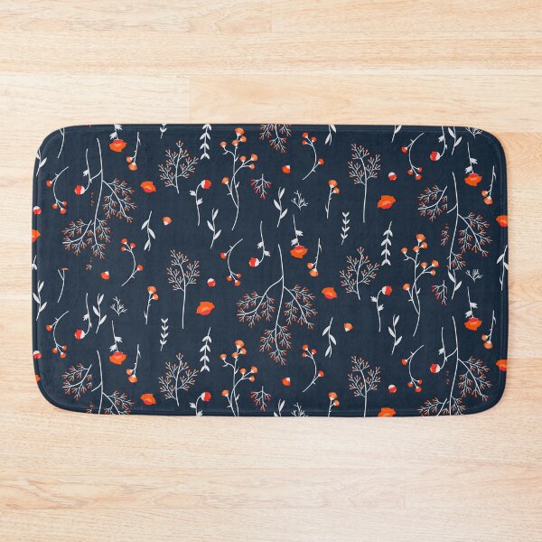 Item preview, Cute minimal red and blue floral pattern designed and sold by Ila Mandlik.