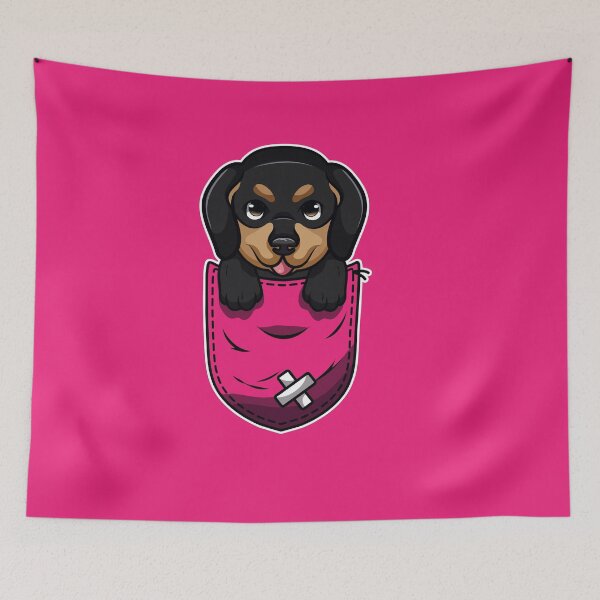 Item preview, Dog in Pink Red Pocket designed and sold by MHabeeb.