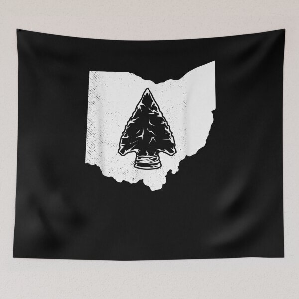 Item preview, Arrowhead Hunter Ohio Map Art Hunting Arrow Head Gifts designed and sold by vivanbess.