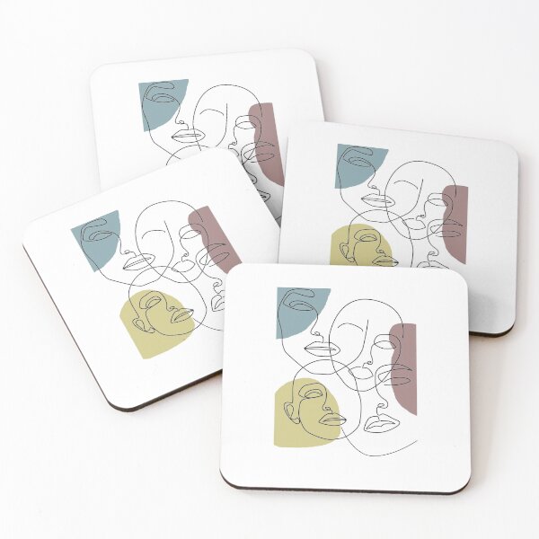 Item preview, 4 faces line art  designed and sold by fusiondesignsstudio.