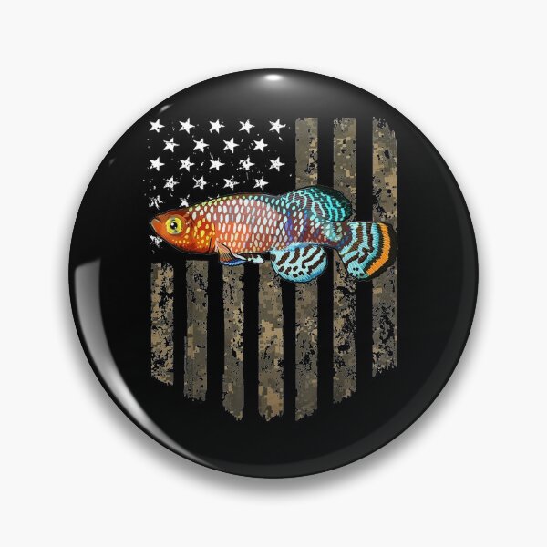 Item preview, Camo American Flag Killifish 4th Of July Aquarium Fish designed and sold by vivanbess.