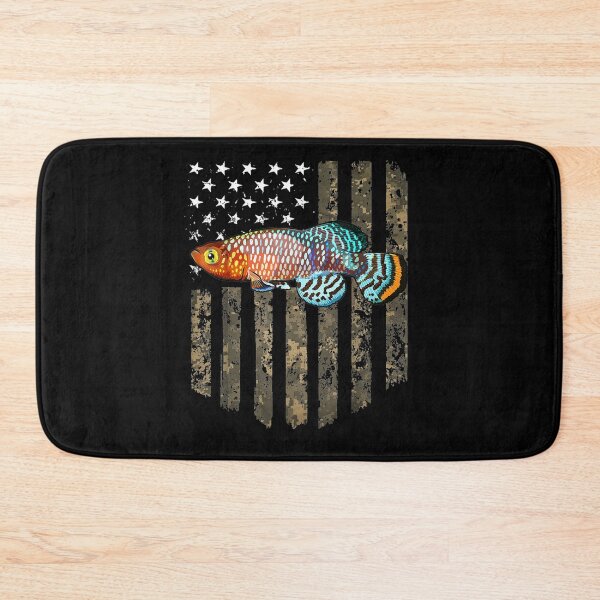 Item preview, Camo American Flag Killifish 4th Of July Aquarium Fish designed and sold by vivanbess.