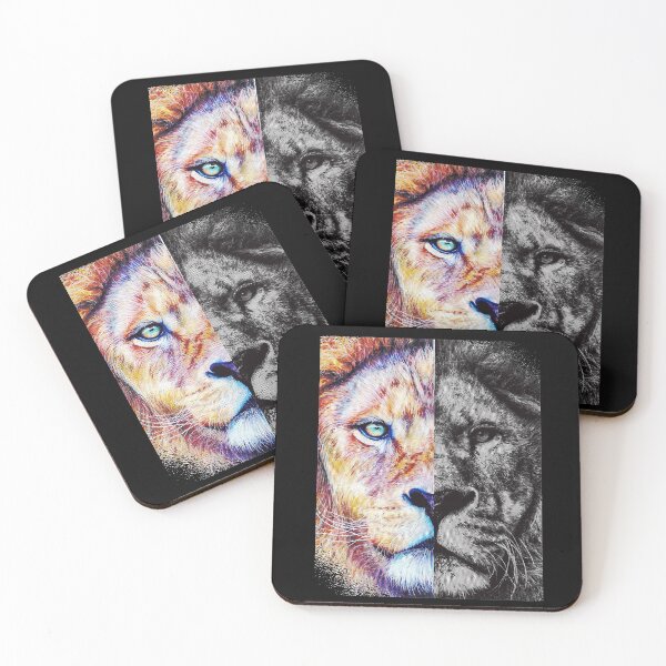 Item preview, Lion Wild Cat Colorful Animal King Jungle Lovers Motivation designed and sold by CHAMSING INK.