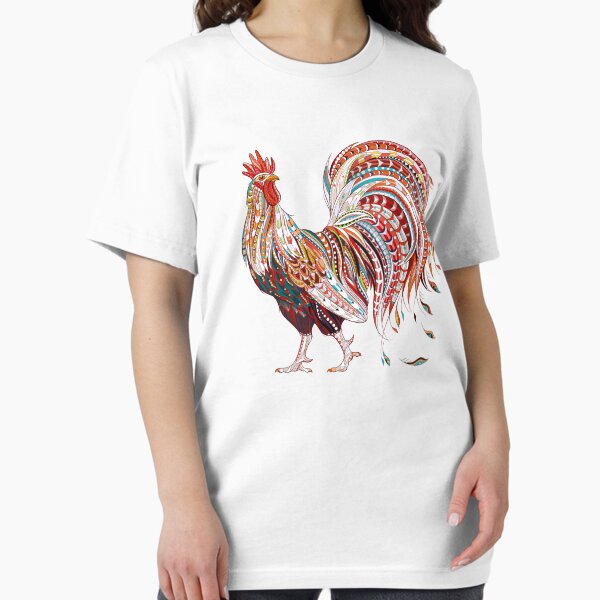 Vista previa del artículo con la obra «Gallo de fuego estampado», diseñado y vendido por AnimalsFashion.