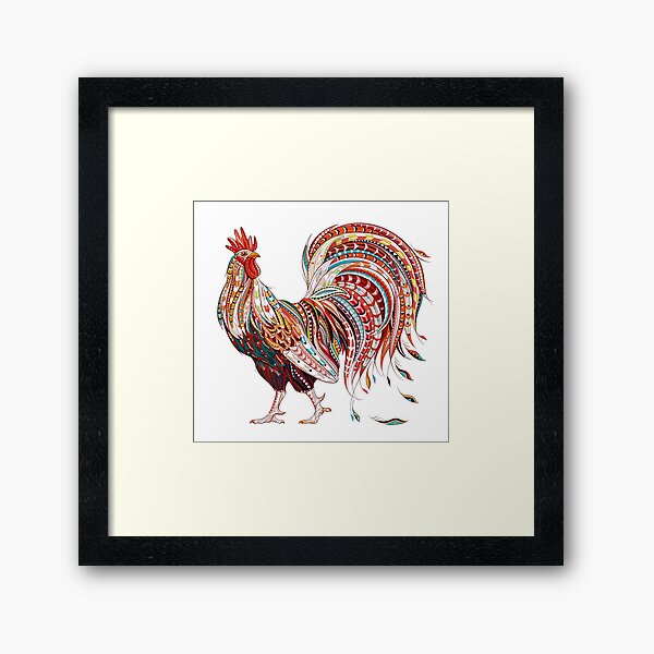 Item preview, Patterned fiery rooster designed and sold by AnimalsFashion.