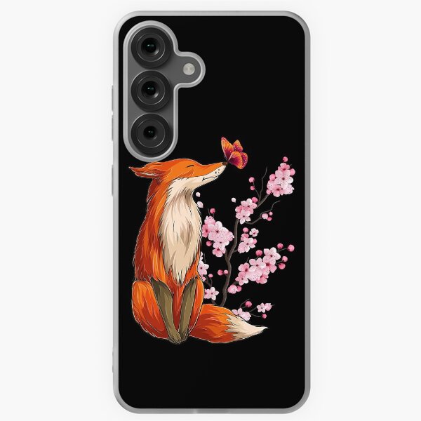 Item preview, Japanese Fox Cherry blossom Flower sakura trees Kawaii designed and sold by DavidAlun.