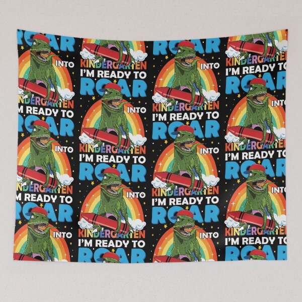 Item preview, I'm Ready To Roar Into Kindergarten | Funny Dinosaur Back To School designed and sold by GravitiTees.