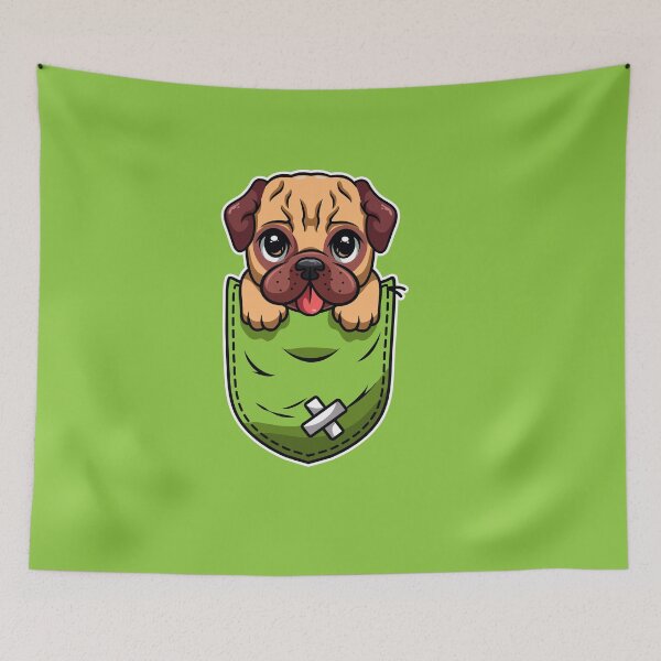 Item preview, Dog in Green Pocket designed and sold by MHabeeb.
