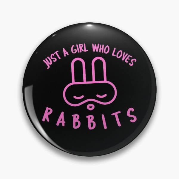 Item preview, Just A Girl Who Loves Rabbits -funny bunny design in pink text designed and sold by katiekendall.