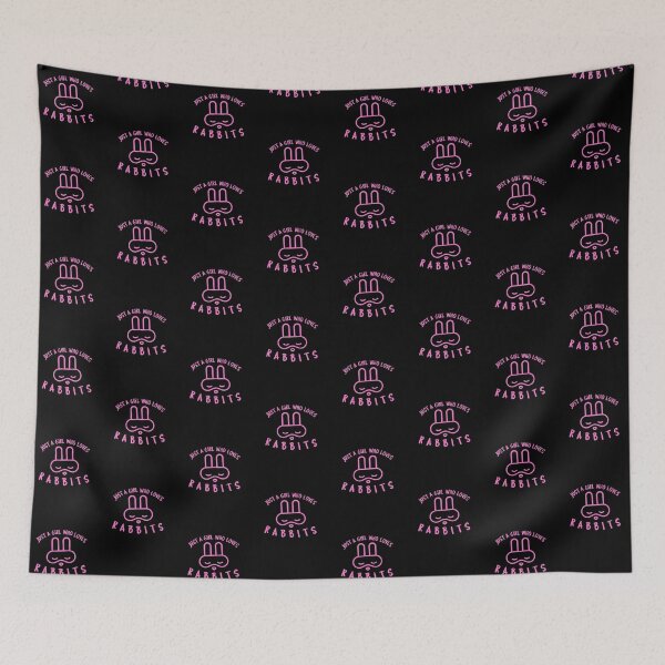 Item preview, Just A Girl Who Loves Rabbits -funny bunny design in pink text designed and sold by katiekendall.