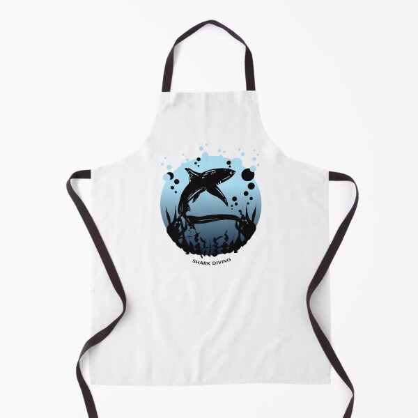 Item preview, Shark diving designed and sold by DesignedBySnip.