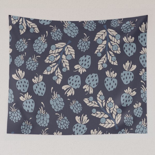 Item preview, Berry Picking Blue designed and sold by Sandee ..