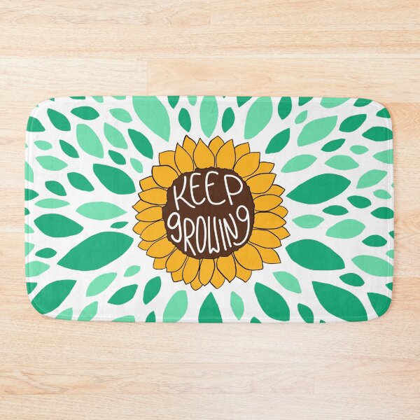 Item preview, Keep growing sunflower - happy yellow handlettered quote designed and sold by scribbli.