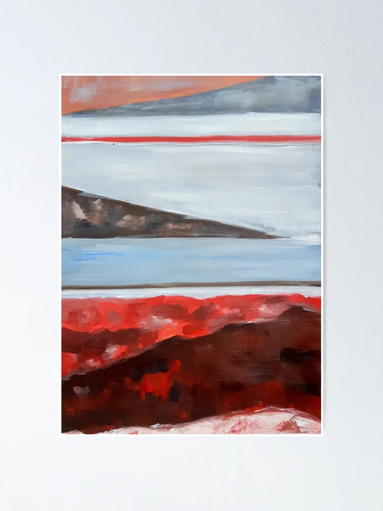 Thumbnail 1 of 3, Poster, Abstract Lake designed and sold by Christel Roelandt.