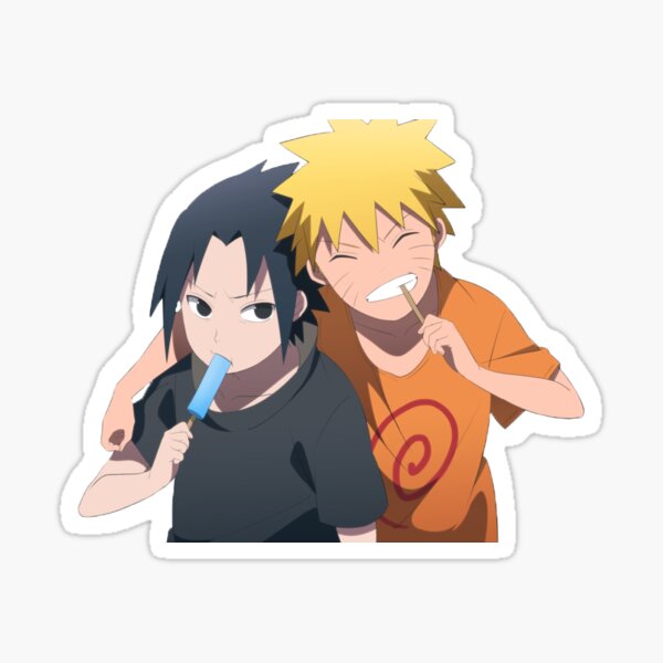 Kid Ninja Friends Eating Popsicles Kawaii Sticker