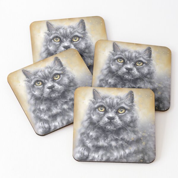 Item preview, Painting of a Fluffy Blue Persian Cat  designed and sold by ibadishi.
