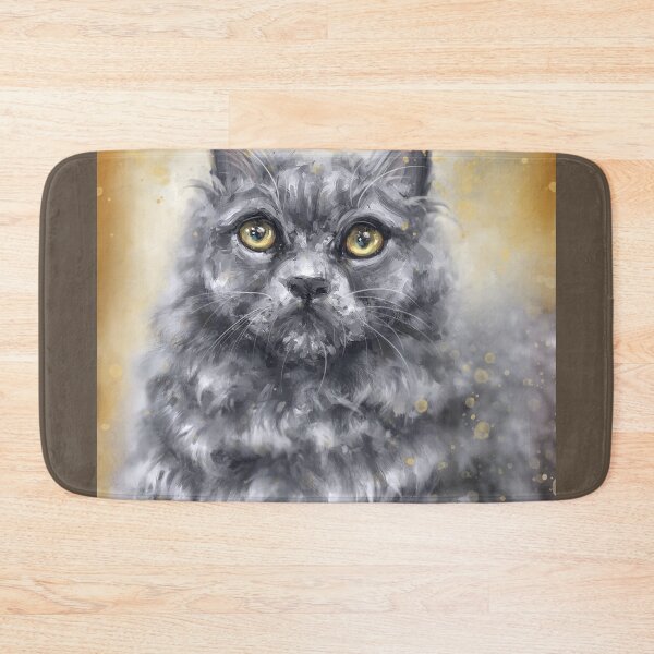 Item preview, Painting of a Fluffy Blue Persian Cat  designed and sold by ibadishi.