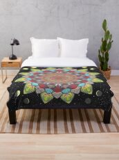 SONNENMOND MANDALA Fleecedecke