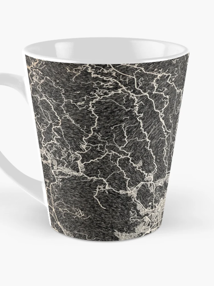 Thumbnail 3 of 4, Coffee Mug, Ponce map Puerto Rico Ink lines designed and sold by InkMaps.
