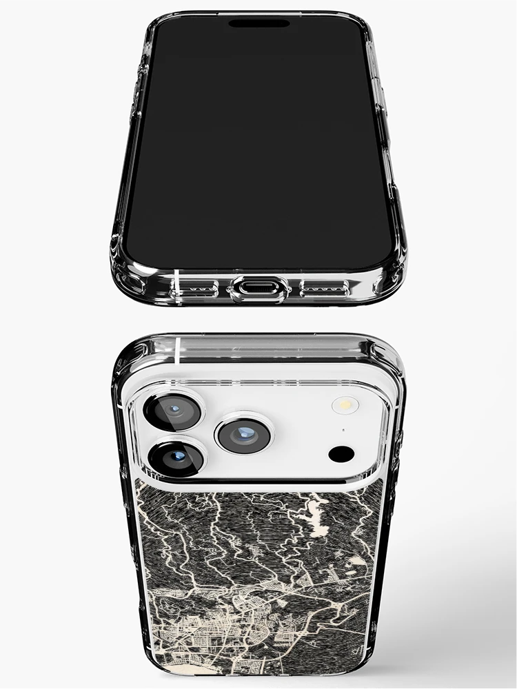Thumbnail 3 of 5, iPhone Case, Ponce map Puerto Rico Ink lines designed and sold by InkMaps.