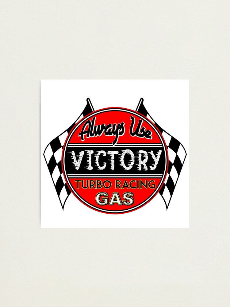 "Victory Racing Gas Fuel Vintage Auto Car Advertising Logo Hot Rods