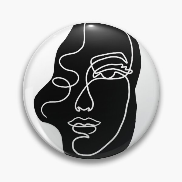 Item preview, One line face art black designed and sold by Mywaytothehigh.