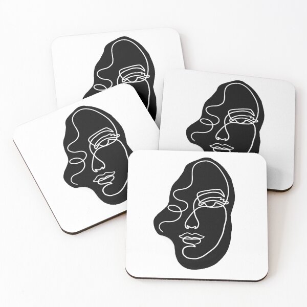 Item preview, One line face art black designed and sold by Mywaytothehigh.