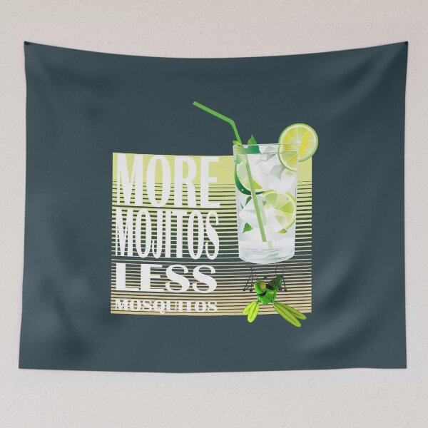 Item preview, LESS MOSQUITOS MORE MOJITOS_MOSQUITO NET designed and sold by PagotoCaroto.