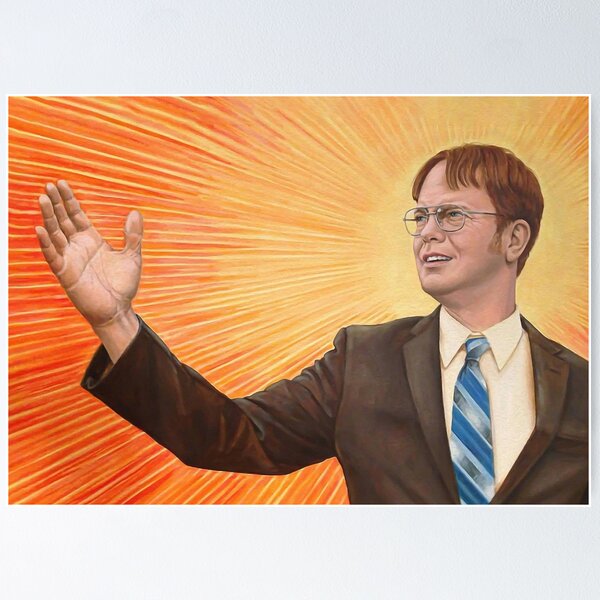 Item preview, Dwight Schrute Messiah Painting designed and sold by Reilstreet.