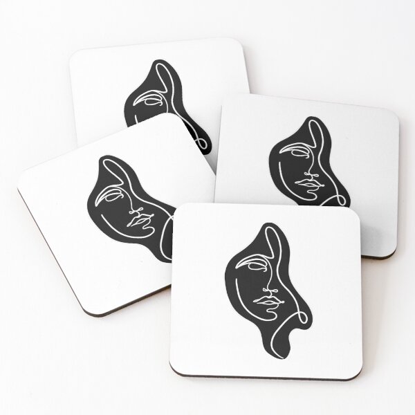 Item preview, Copy of One line face art long black designed and sold by Mywaytothehigh.