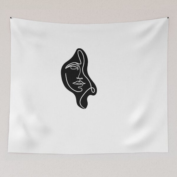 Item preview, Copy of One line face art long black designed and sold by Mywaytothehigh.