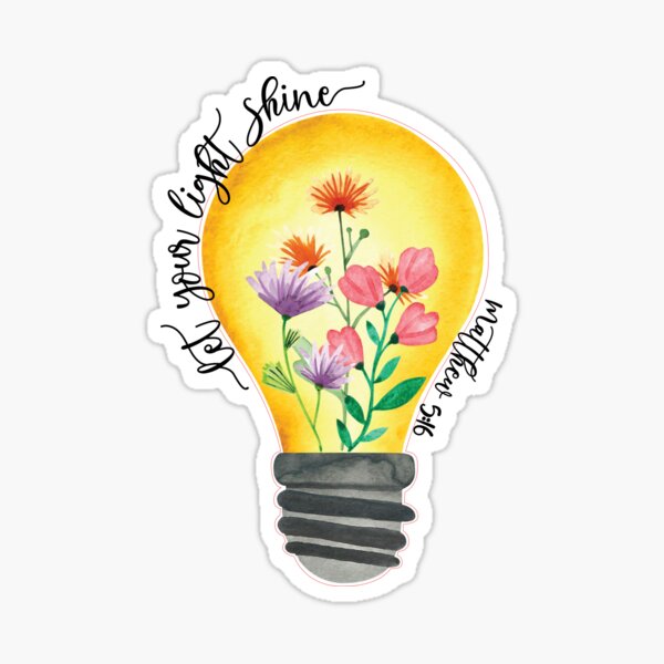 Item preview, Let Your Light Shine - Matthew 5:16 - Bible Verse designed and sold by PlumBlushCo.