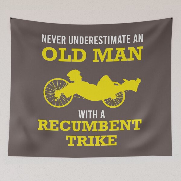 Item preview, Never Underestimate an old man with a recumbent designed and sold by vicoli-shirts.