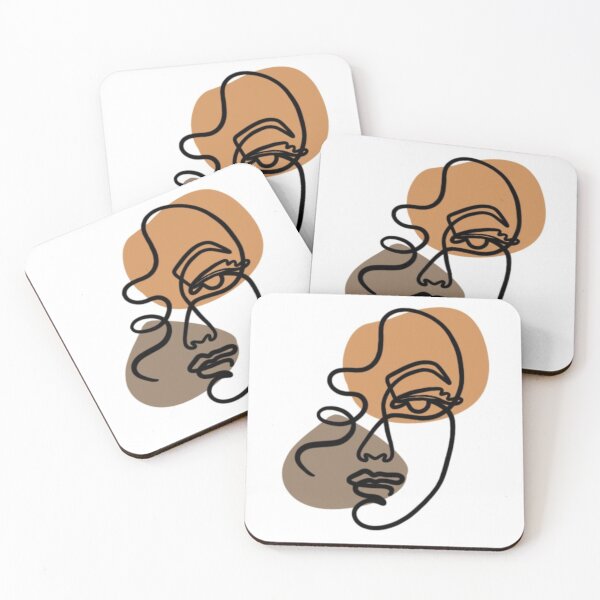 Item preview, One line face art 2 colors designed and sold by Mywaytothehigh.