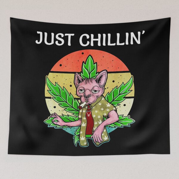 Item preview, Just Chillin' Pot Smoking Cat designed and sold by ojdart.