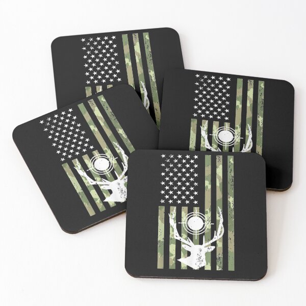 Artikelvorschau, Jagd auf Elchhirsche mit amerikanischer Flagge Wilde Jagden Tarnungsjäger entworfen und verkauft von patsa4.