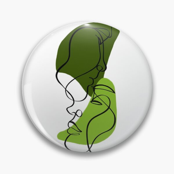 Item preview, One line face art green  designed and sold by Mywaytothehigh.