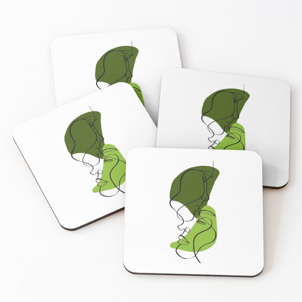 Item preview, One line face art green  designed and sold by Mywaytothehigh.