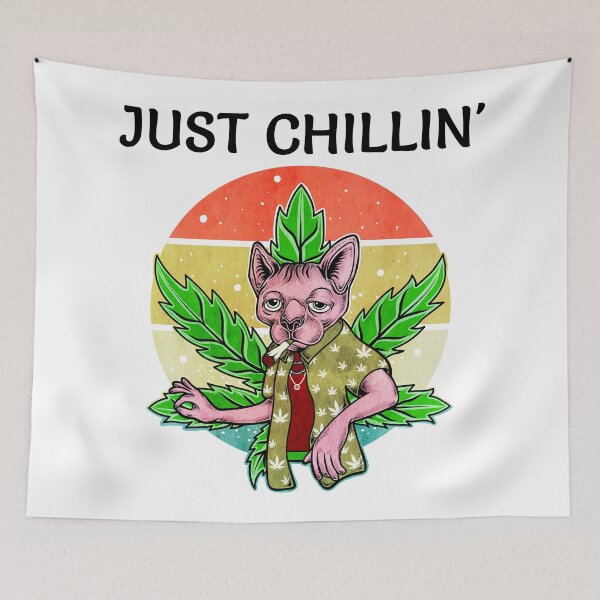 Item preview, Just Chillin' Pot Smoking Cat designed and sold by ojdart.