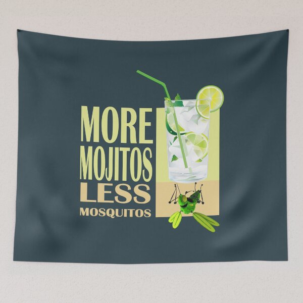 Item preview, LESS MOSQUITOS MORE MOJITOS - MOSQUITO NET designed and sold by PagotoCaroto.