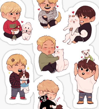 bts stickers redbubble