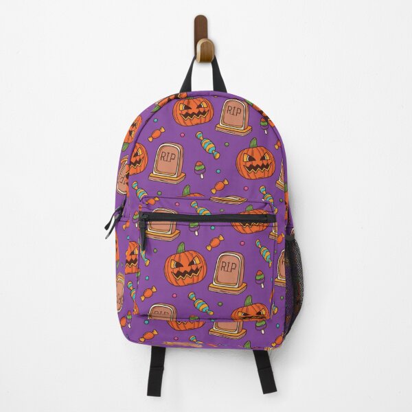 Item preview, Pumpkin and candy purple Halloween pattern designed and sold by Arne Smet.